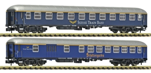 Fleischmann 6260083 - N - 2-tlg. Set Schnellzugwagen, Suisse Train Bleu, Ep. VI